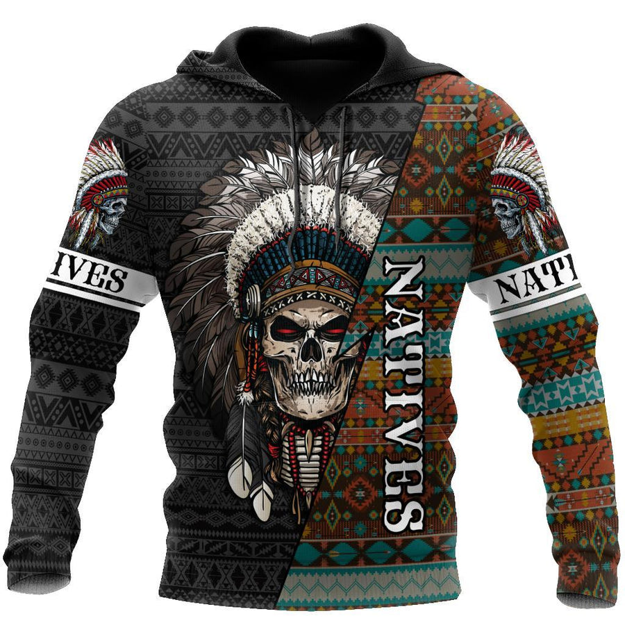 Native Skull 3D All Over Printed Combo Hoodie + Sweatpant