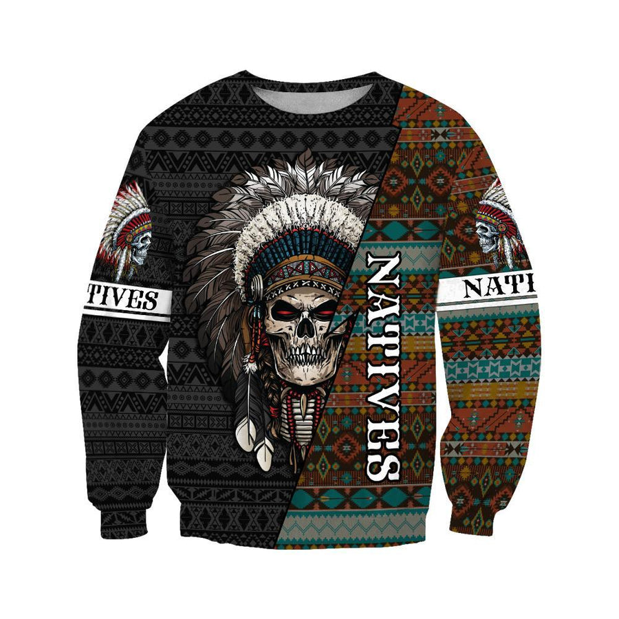 Native Skull 3D All Over Printed Combo Sweater + Sweatpant