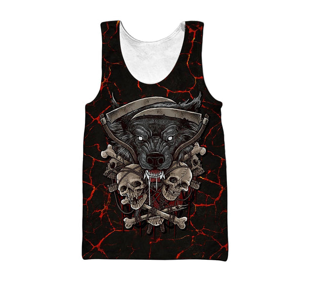 Skulls With Wolf Hoodie For Men And Women DQB09222003