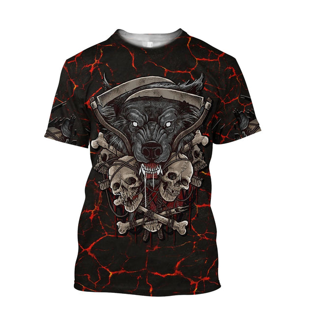 Skulls With Wolf Hoodie For Men And Women DQB09222003