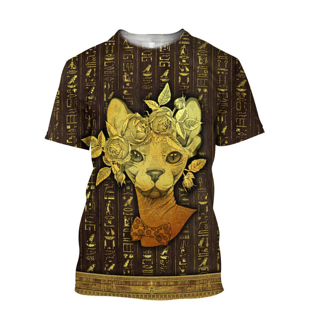 Sphynx Cat in a Rose 3D All Over Printed shirt & short for men and women PL