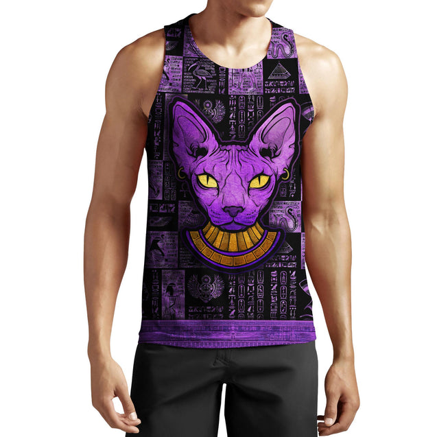 Egyptian sphynx cat 3D All Over Printed shirt & short for men and women PL