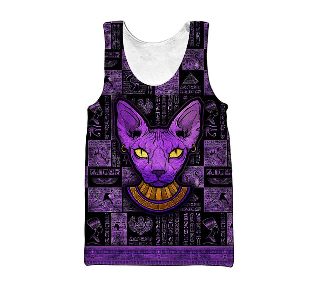 Egyptian sphynx cat 3D All Over Printed shirt & short for men and women PL