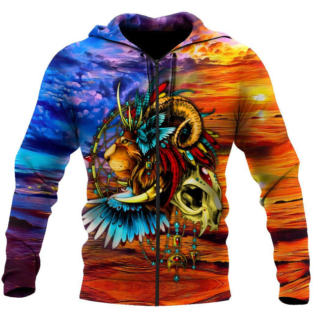 Lion Native Multicolor All Over Printed Shirt for Men and Women