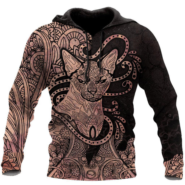 Sphynx cat tattoos 3D All Over Printed shirt & short for men and women PL