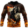 Poker Skulls On The Red Fire Hoodie For Men And Women JJW26092004