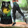 New zealand aotearoa silver fern twist moonlight  combo legging tanktop