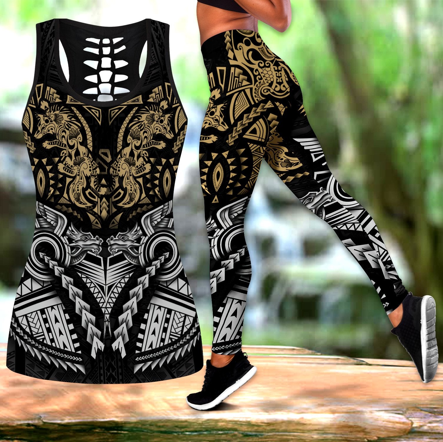 Amazing Polynesian Tattoo Legging & Tank top-ML