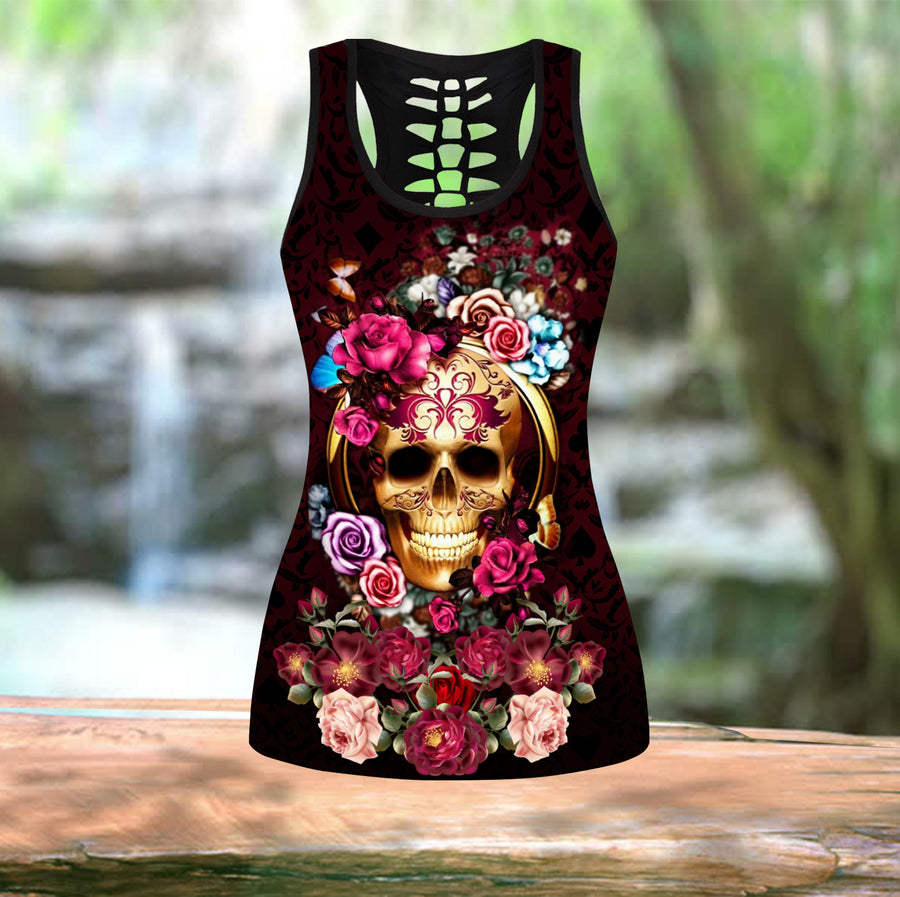 Floral Skulls Combo Outfit For Women TQH200923