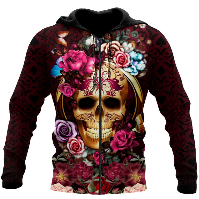 Floral Skull Hoodie For Men And Women TQH200923