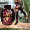 Floral Skulls Combo Outfit Hoodie And Legging For Women TQH200923