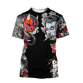 Japanese Samurai Tattoo 3D Over Printed Unisex Hoodie ML