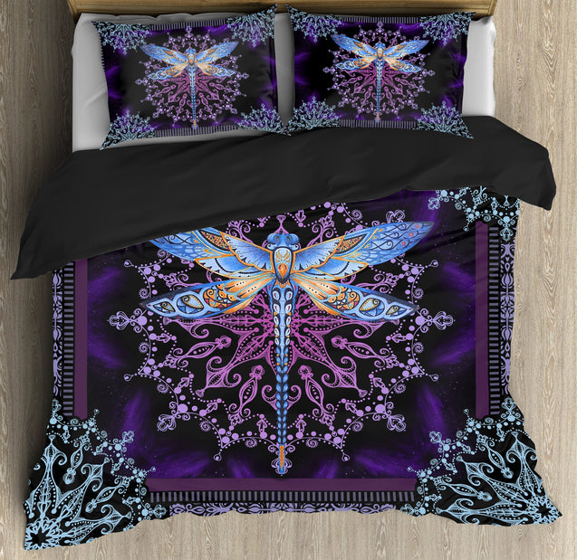 Mandala Lovely Dragonfly Bedding Set TQH200921