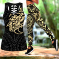 Amazing Polynesian Tattoo 3D All Over Printed Legging & Tank top-ML