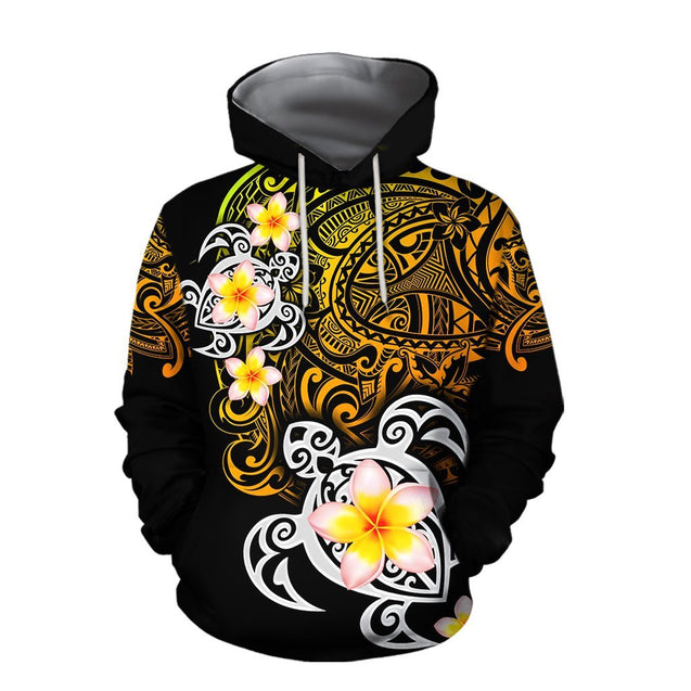 Amazing Polynesian Tattoo Turtle Hoodie and Legging ML