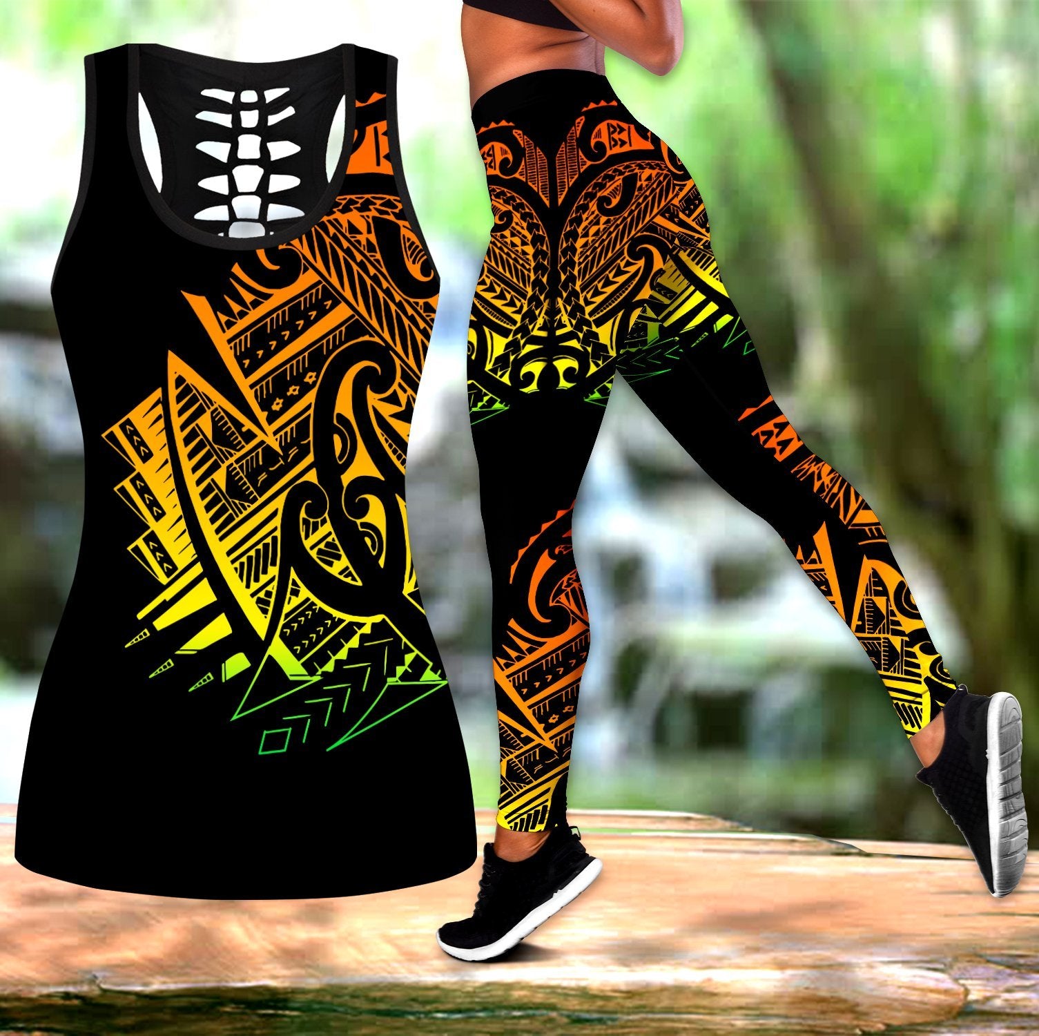 Amazing Polynesian Tattoo Legging & Tank top-ML