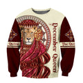 December Lion Queen 3D All Over Printed Shirt for Women