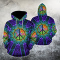 Colorful Peace Hippie Hoodie For Men And Women TQH201001