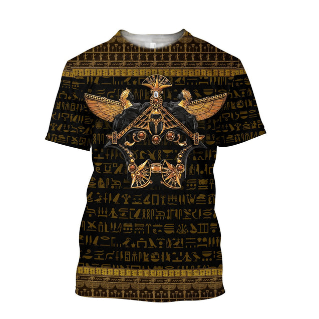 Ancient Egypt Scarab Beetle Golden All 3D Over Printed Unisex Hoodie ML