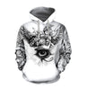 Ancient Egypt Anubis And Eyes Of Horus All 3D Over Printed Unisex Hoodie ML