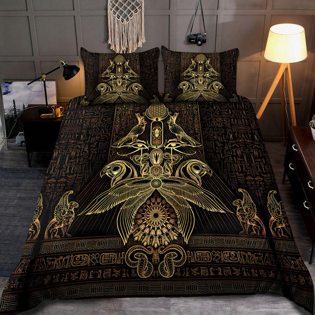 Egypt The Auspices Of Horus Golden Bedding Set-ML