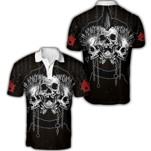 Punk Skulls Hoodie For Men And Women JJW03102003