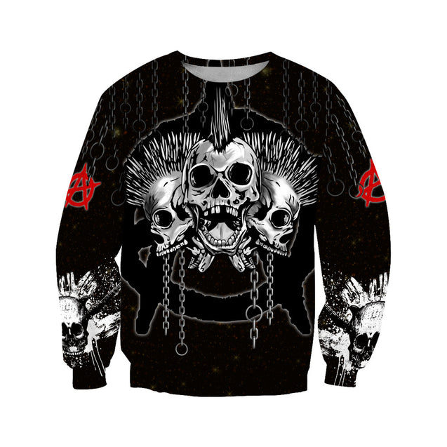 Punk Skulls Hoodie For Men And Women JJW03102003