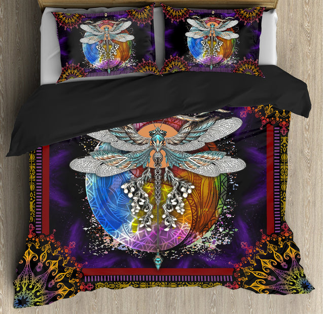 Yin Yang Mandala Dragonfly Bedding Set DD10052001