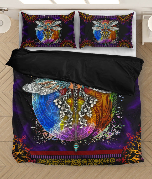 Yin Yang Mandala Dragonfly Bedding Set DD10052001