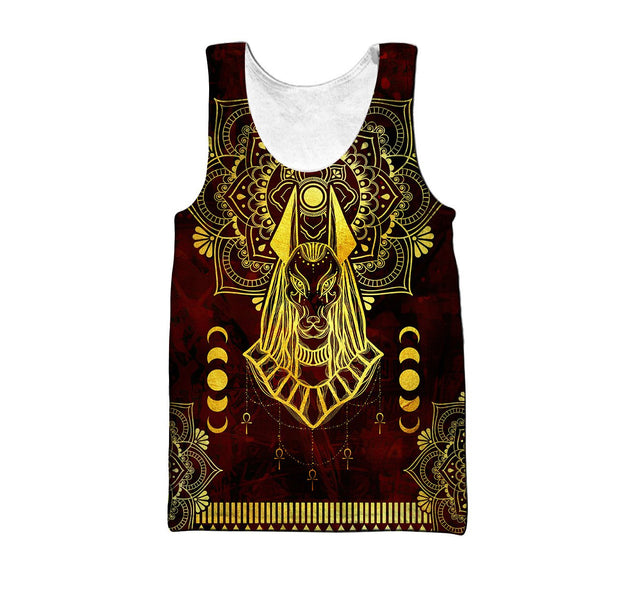 Ancient Egypt Anubis Pattern All 3D Over Printed Unisex Hoodie ML