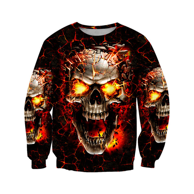 Fire Skull Art Shirts For Men and Women TQH201008