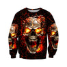 Fire Skull Art Shirts For Men and Women TQH201008