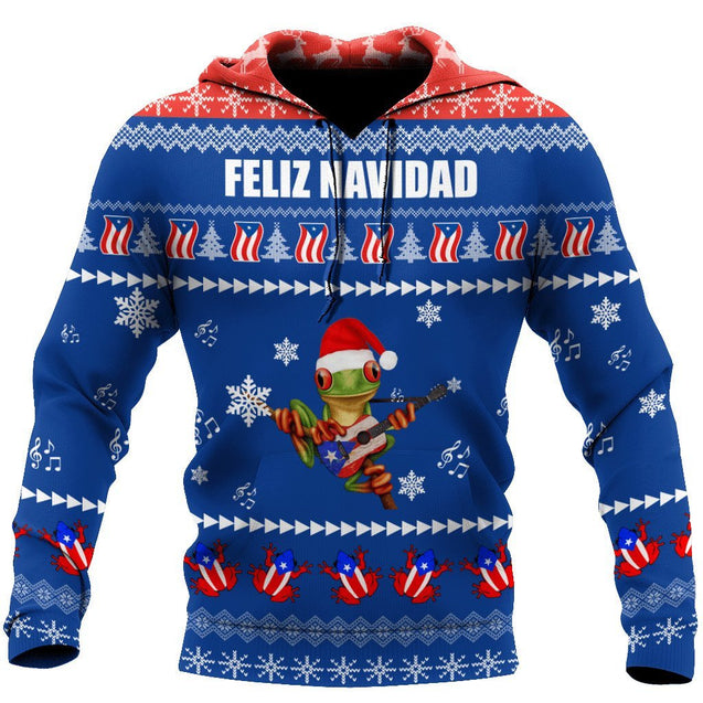 Puerto Rico Coqui Christmas Hoodie For Men And Women TQH06102001