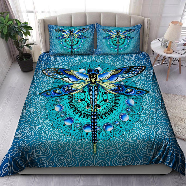 Blue Mandala Dragonfly Bedding Set DD10072003