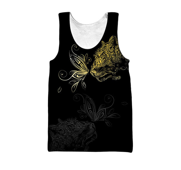 Cat & Butterfly tattoos 3D All Over Printed shirt & short for men and women PL