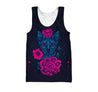 Shpynx & Flower tattoos 3D All Over Printed shirt & short for men and women PL