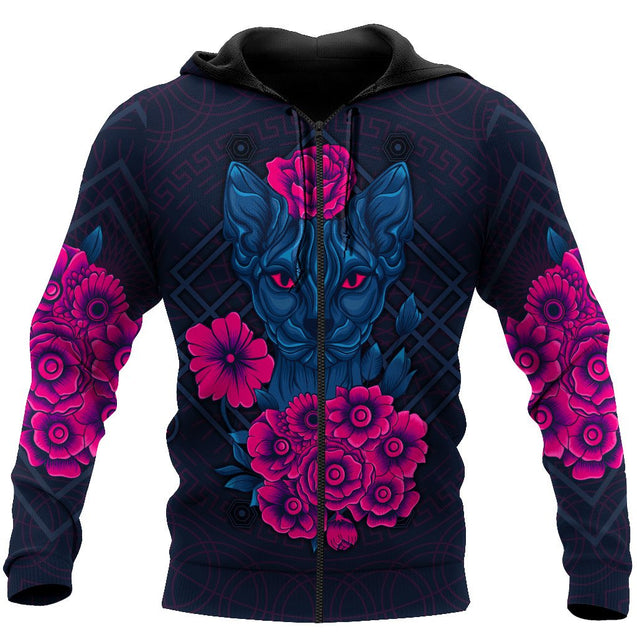 Shpynx & Flower tattoos 3D All Over Printed shirt & short for men and women PL