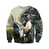 Love Rooster Camo All 3D Over Printed Unisex Hoodie ML