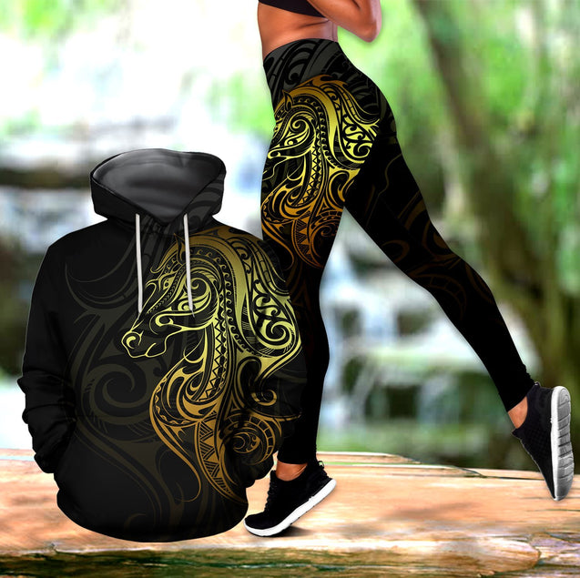 Amazing Polynesian Horse Tattoo Hoodie and Legging ML