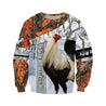 Rooster King Camo II All Over Printed Unisex Deluxe Hoodie ML