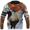 Rooster King Camo II All Over Printed Unisex Deluxe Hoodie ML