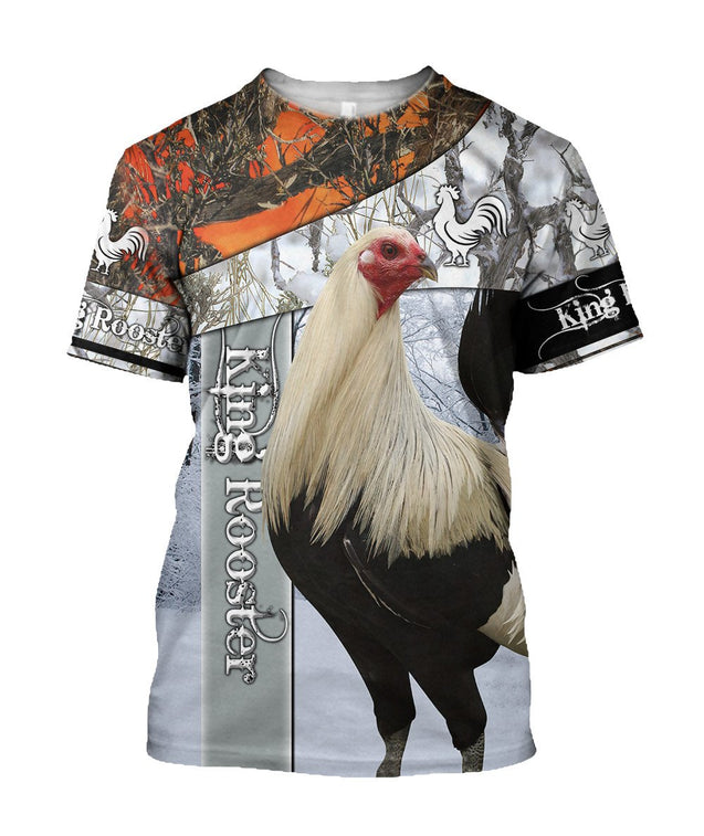 Rooster King Camo II All Over Printed Unisex Deluxe Hoodie ML