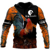 Rooster King Camo III All Over Printed Unisex Deluxe Hoodie ML