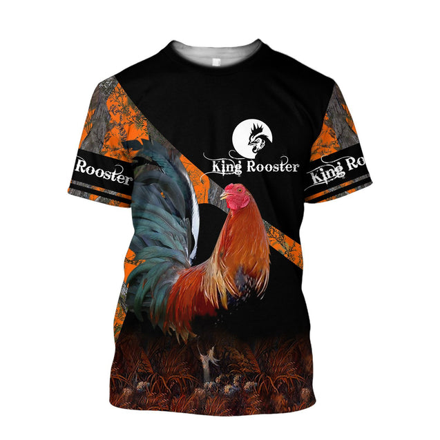 Rooster King Camo III All Over Printed Unisex Deluxe Hoodie ML