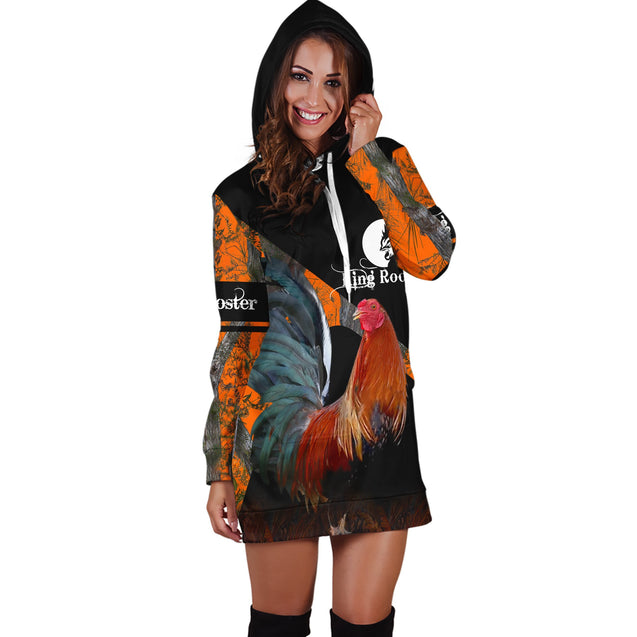 Rooster King Camo III All Over Printed Unisex Deluxe Hoodie ML