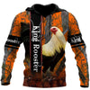 Rooster King Camo All Over Printed Unisex Deluxe Hoodie ML