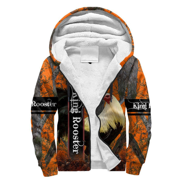 Rooster King Camo All Over Printed Unisex Deluxe Hoodie ML