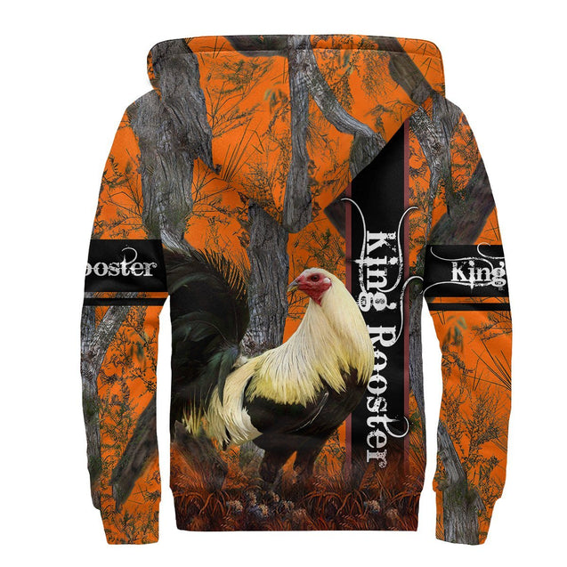 Rooster King Camo All Over Printed Unisex Deluxe Hoodie ML