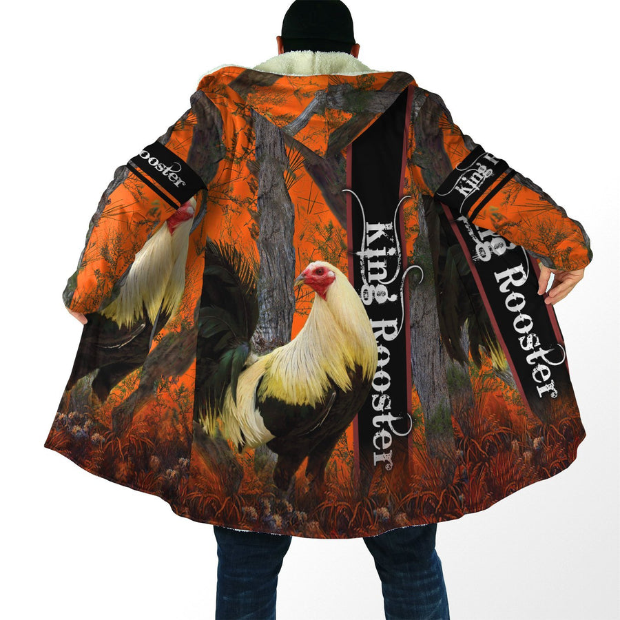 Rooster King Camo All Over Printed Unisex Deluxe Hoodie ML