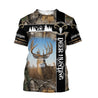 Deer Hunting Camo II Over Printed Unisex Deluxe Hoodie ML